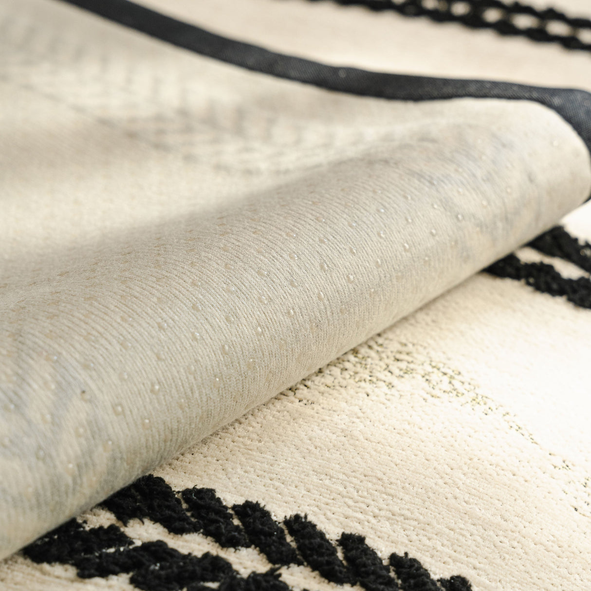 Non-Slip Sofa Cover with Thick Chenille Texture Woven Stripe Couch Protector Throw