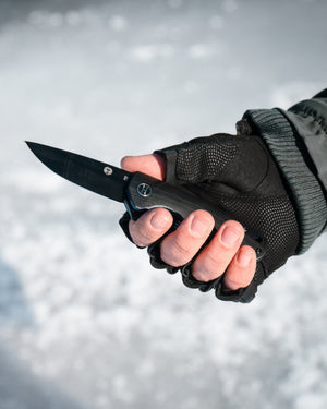 The Peasant Folding Pocket Knife Giftset for Men and Women (Black and Blue)