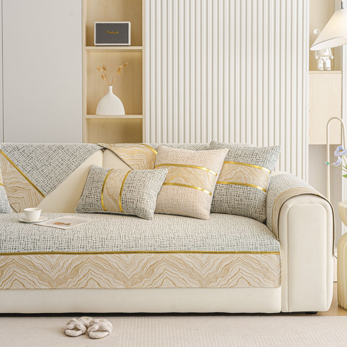 Modern Non-Slip Couch Slipcover, Soft, Durable & Washable Furniture Protector