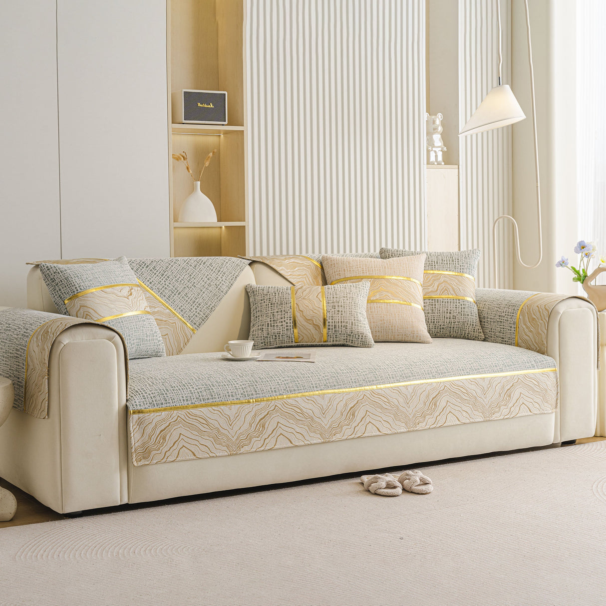 Modern Non-Slip Couch Slipcover, Soft, Durable & Washable Furniture Protector