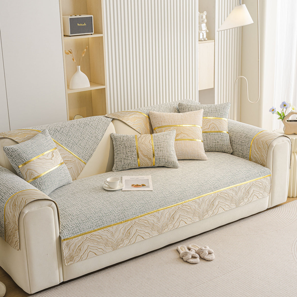 Modern Non-Slip Couch Slipcover, Soft, Durable & Washable Furniture Protector