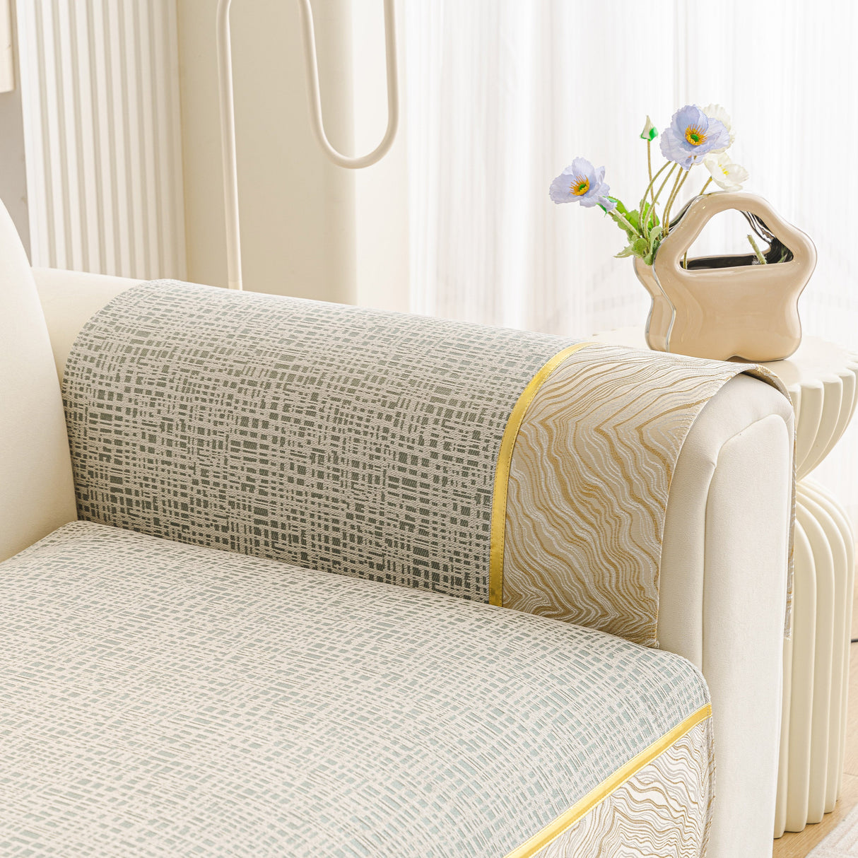 Modern Non-Slip Couch Slipcover, Soft, Durable & Washable Furniture Protector