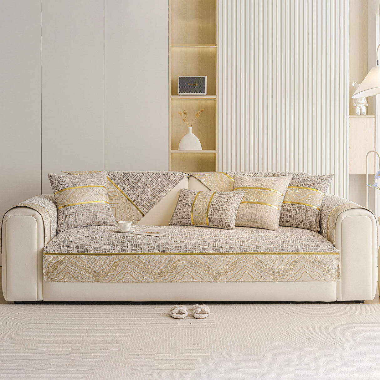 Modern Non-Slip Couch Slipcover, Soft, Durable & Washable Furniture Protector