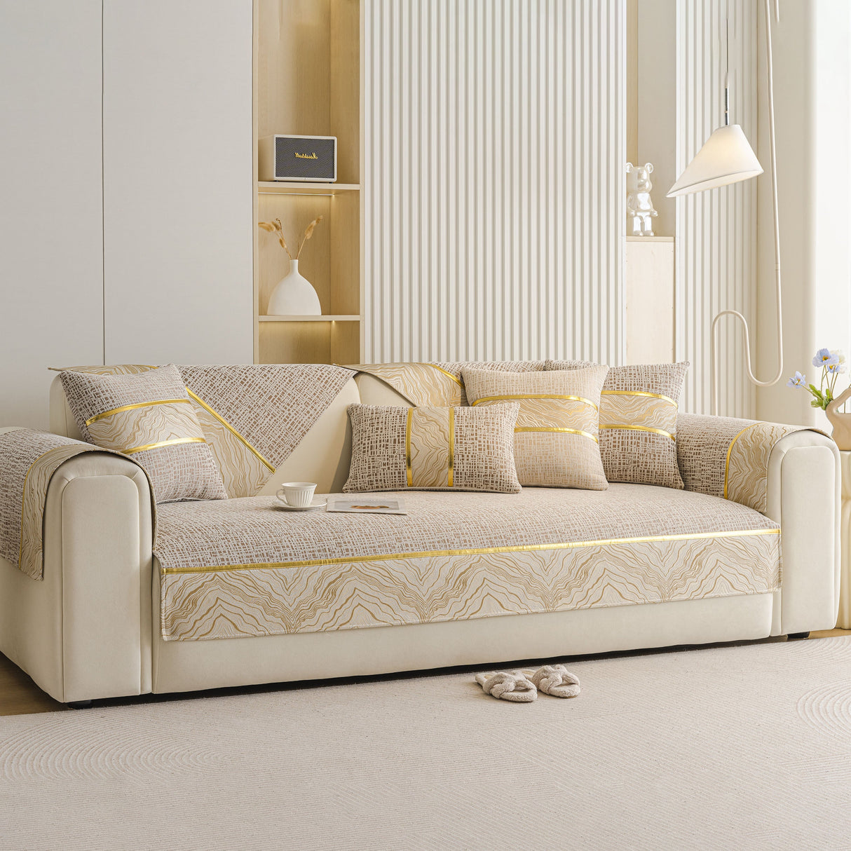 Modern Non-Slip Couch Slipcover, Soft, Durable & Washable Furniture Protector