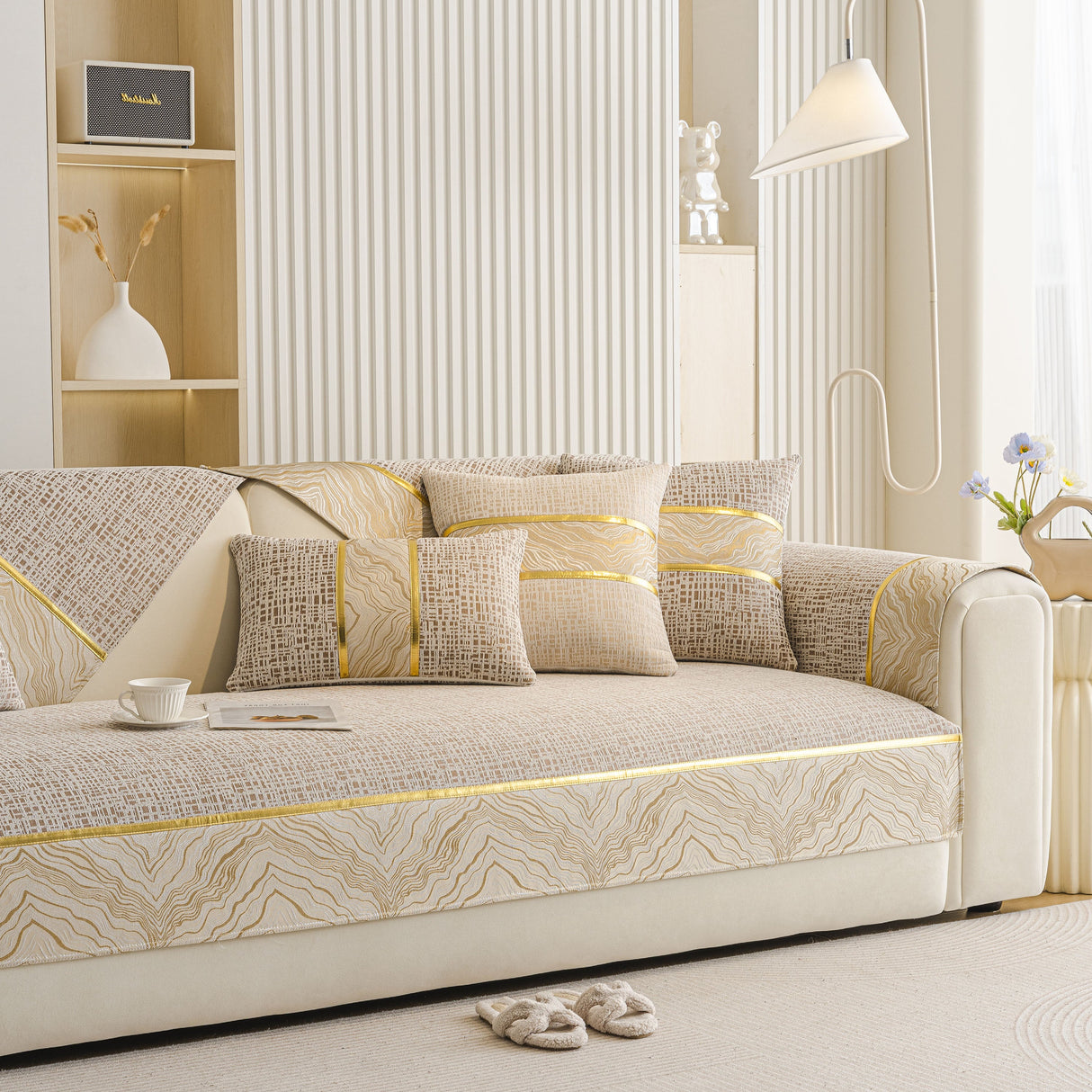 Modern Non-Slip Couch Slipcover, Soft, Durable & Washable Furniture Protector