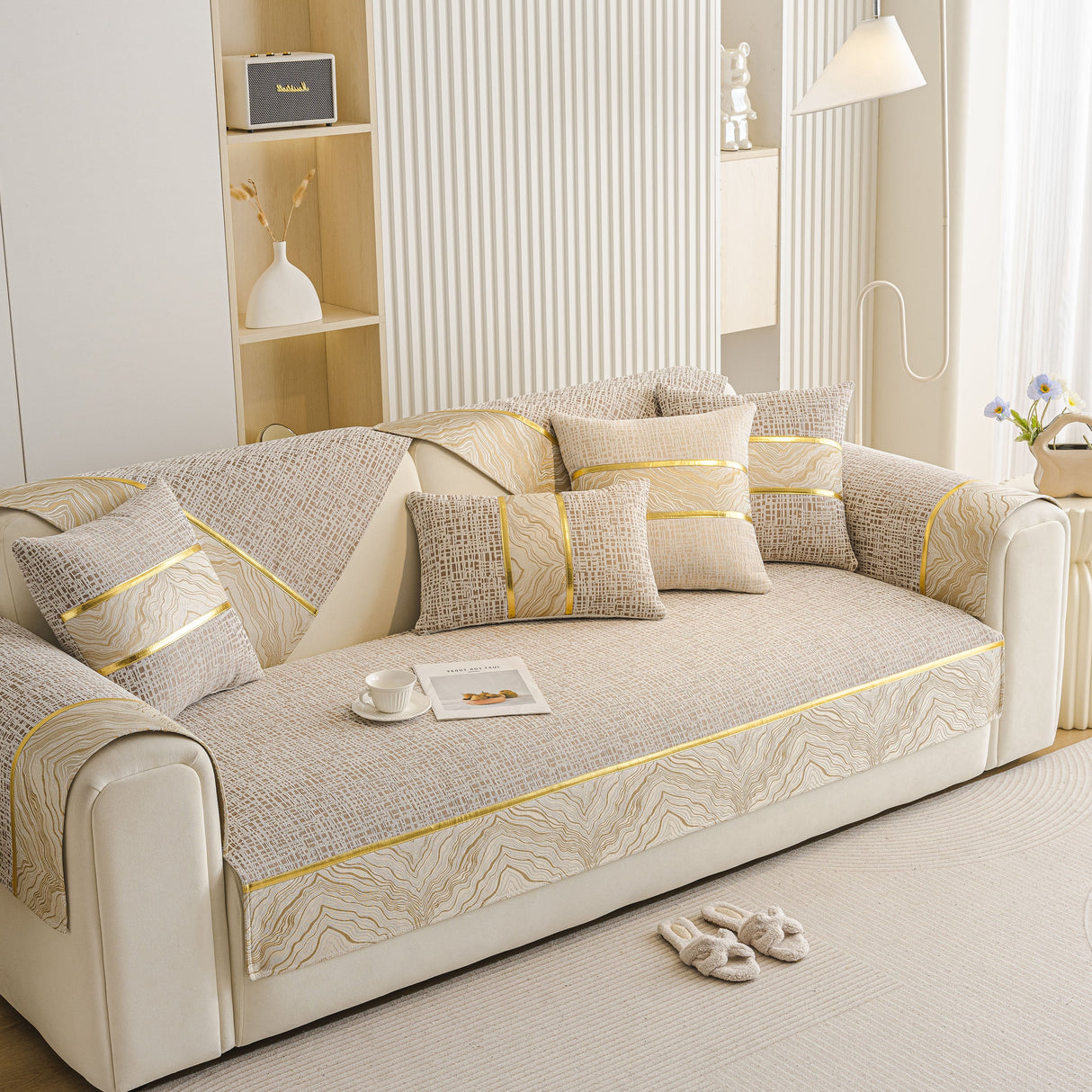 Modern Non-Slip Couch Slipcover, Soft, Durable & Washable Furniture Protector