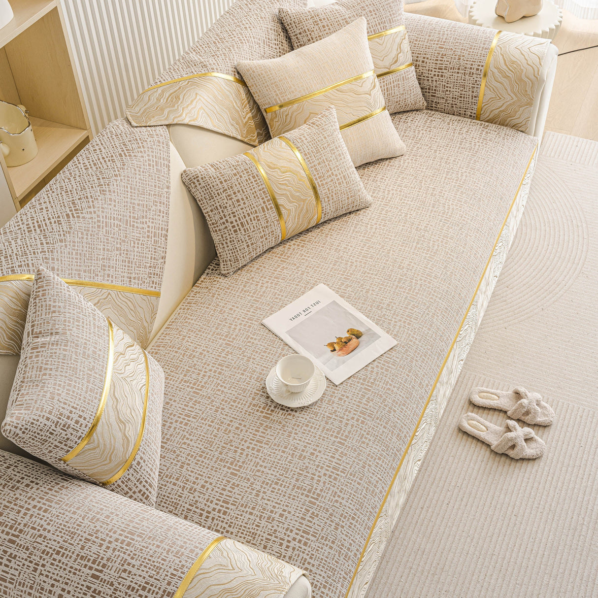 Modern Non-Slip Couch Slipcover, Soft, Durable & Washable Furniture Protector