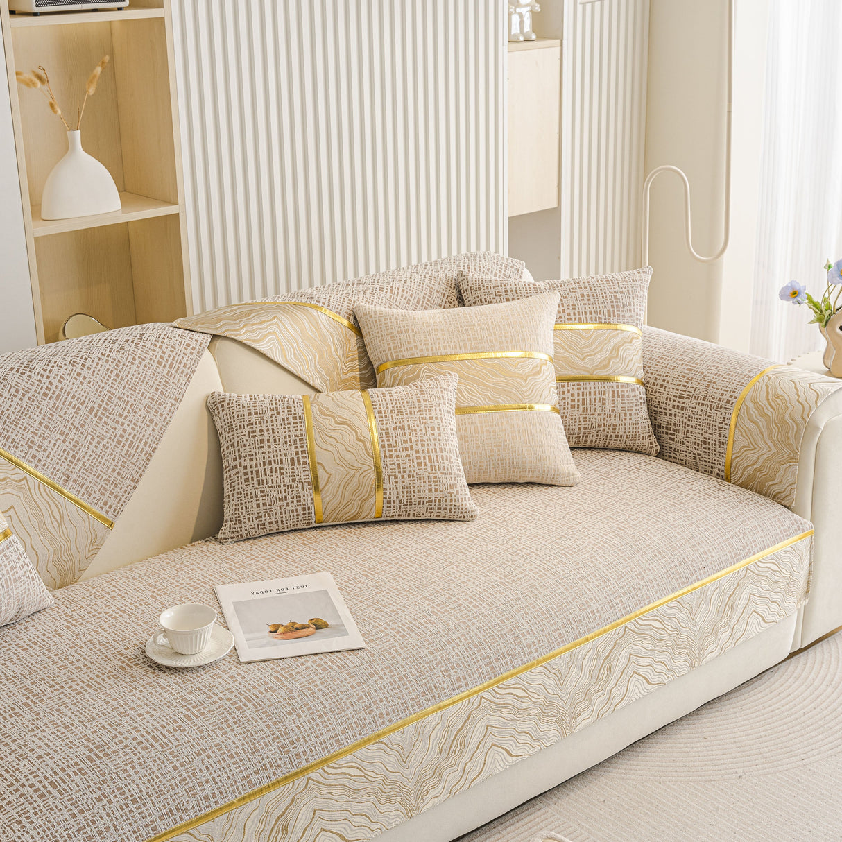 Modern Non-Slip Couch Slipcover, Soft, Durable & Washable Furniture Protector