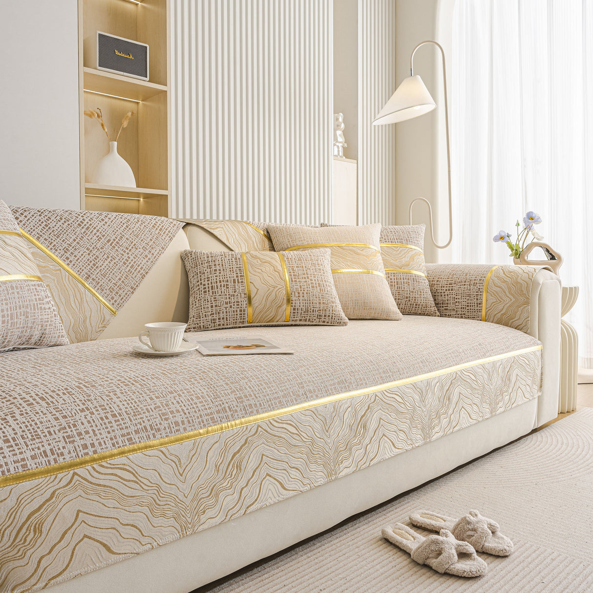 Modern Non-Slip Couch Slipcover, Soft, Durable & Washable Furniture Protector