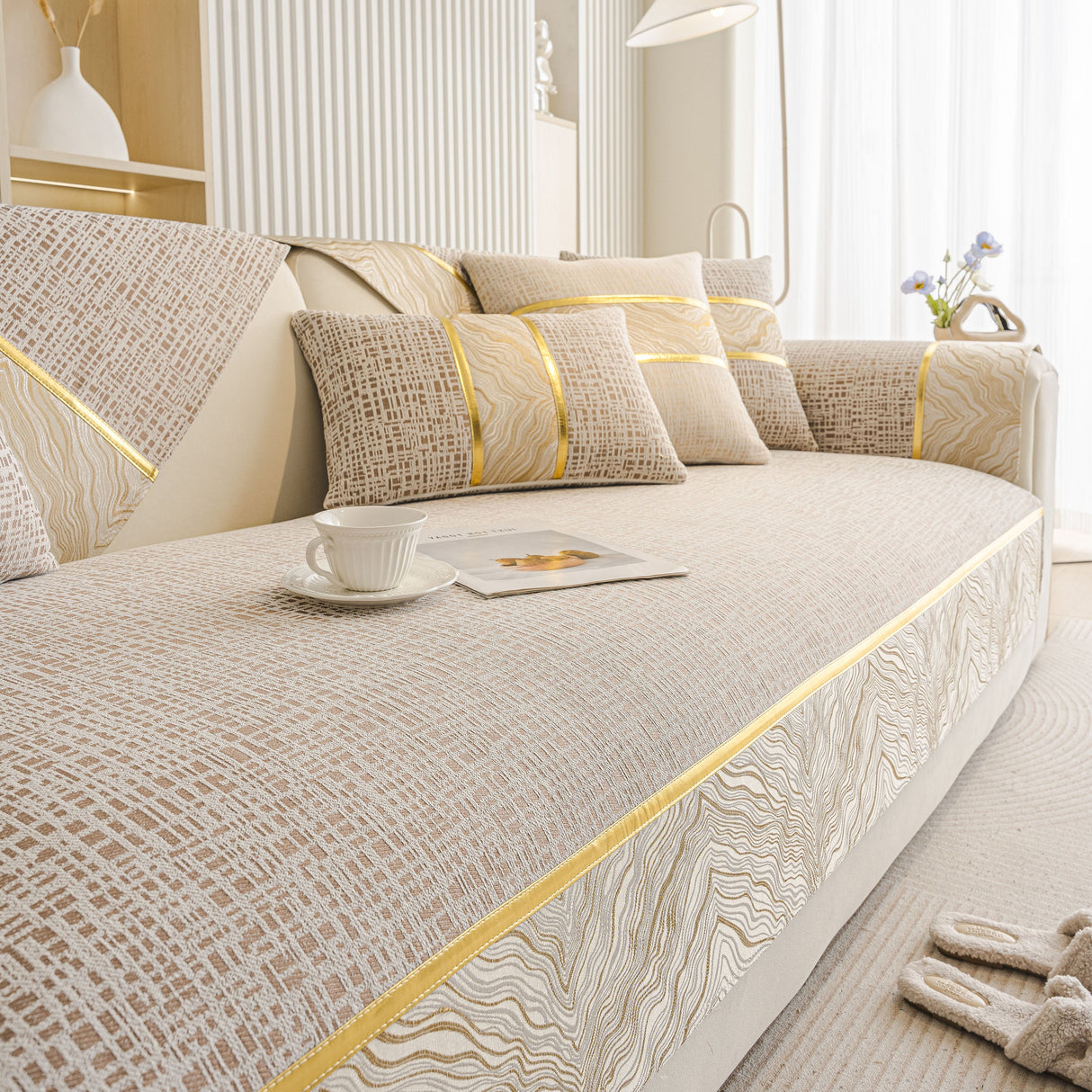 Modern Non-Slip Couch Slipcover, Soft, Durable & Washable Furniture Protector