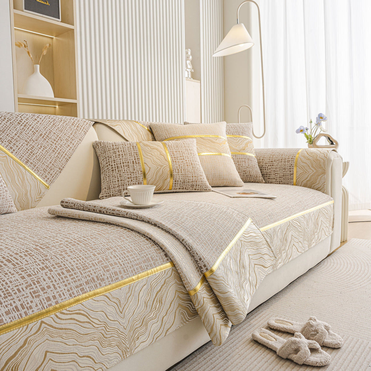 Modern Non-Slip Couch Slipcover, Soft, Durable & Washable Furniture Protector