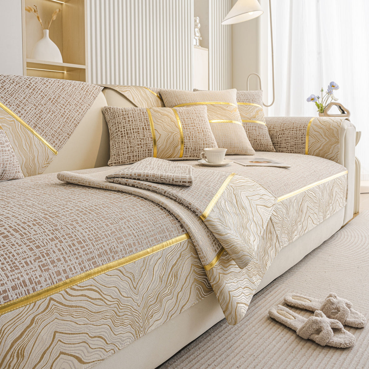 Modern Non-Slip Couch Slipcover, Soft, Durable & Washable Furniture Protector