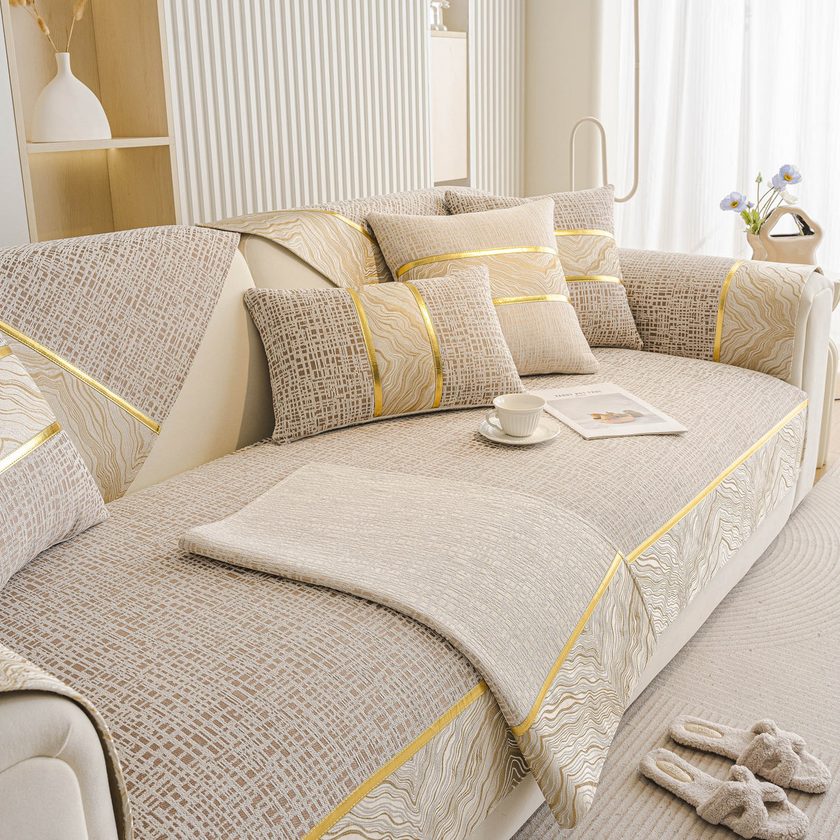 Modern Non-Slip Couch Slipcover, Soft, Durable & Washable Furniture Protector