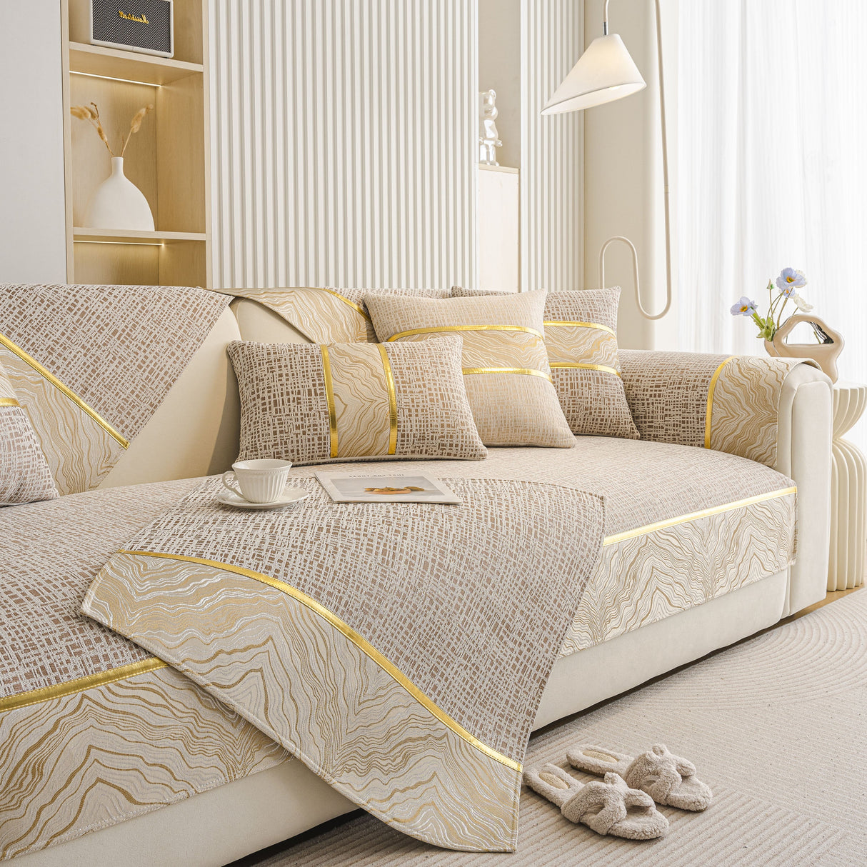 Modern Non-Slip Couch Slipcover, Soft, Durable & Washable Furniture Protector