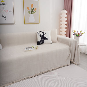 Chenille Herringbone Couch Cover Blanket, Sectional with Washable Covers, Furniture Covers for Sofas