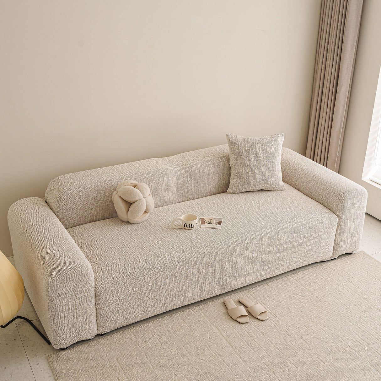 High Stretch Washable Slipcover, Non-Slip Washable Furniture Protector for Kids Pets