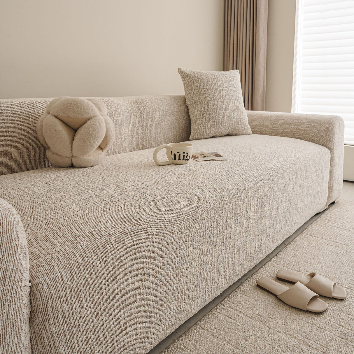 High Stretch Washable Slipcover, Non-Slip Washable Furniture Protector for Kids Pets