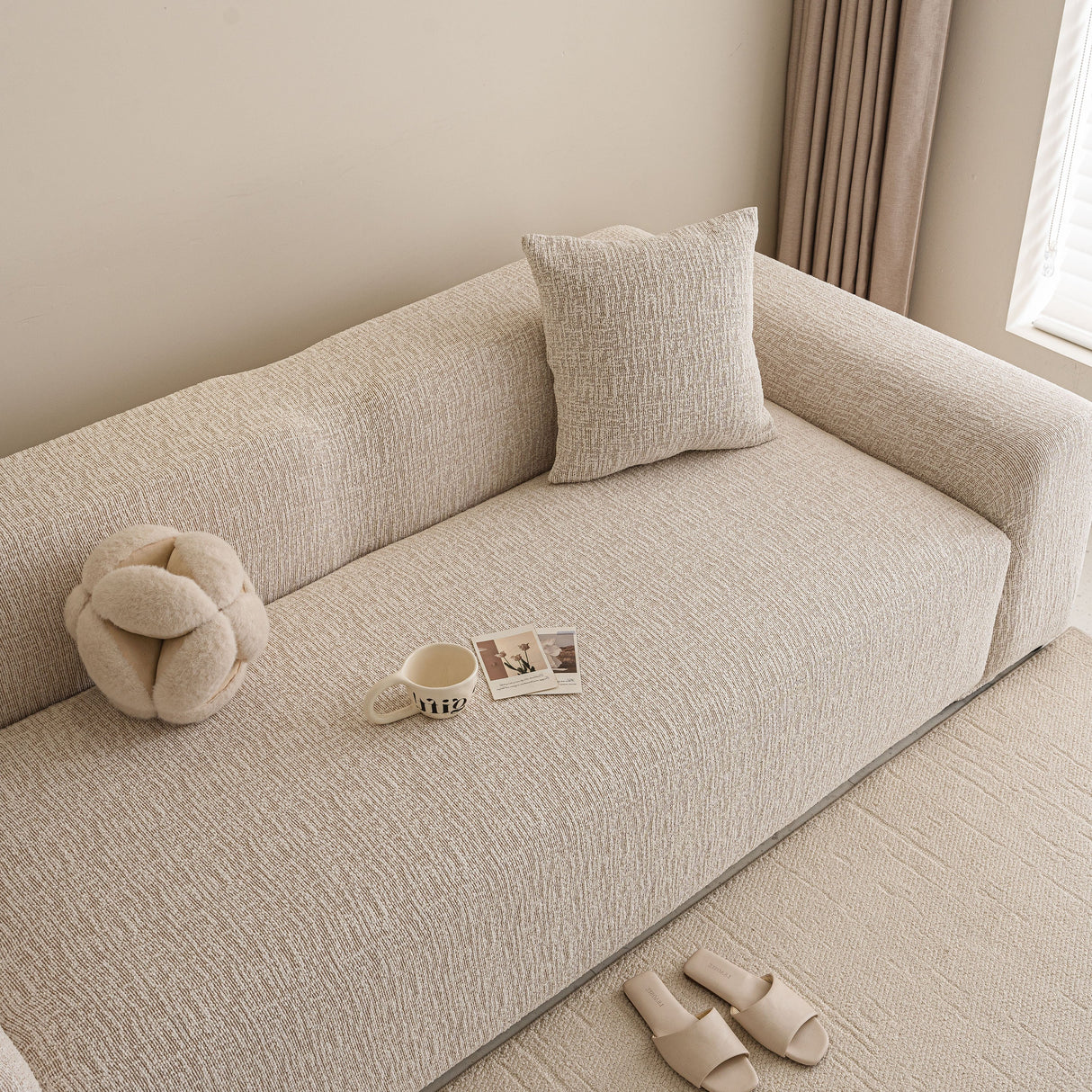 High Stretch Washable Slipcover, Non-Slip Washable Furniture Protector for Kids Pets