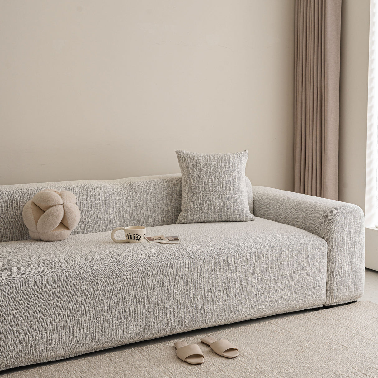 High Stretch Washable Slipcover, Non-Slip Washable Furniture Protector for Kids Pets