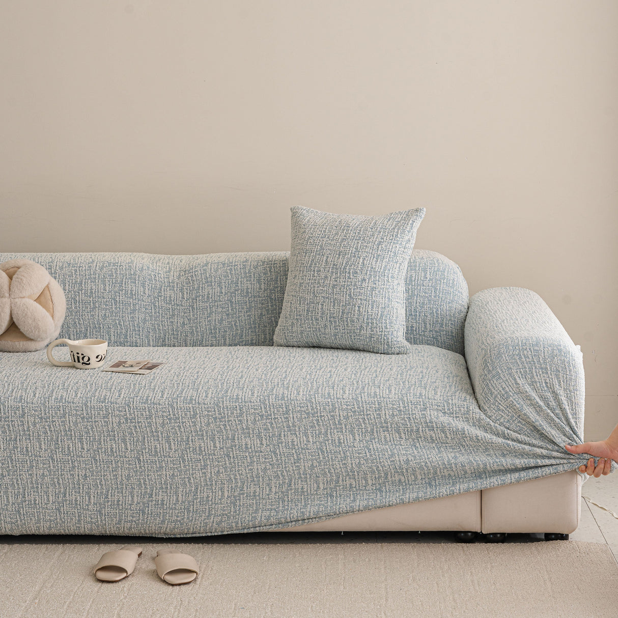 High Stretch Washable Slipcover, Non-Slip Washable Furniture Protector for Kids Pets