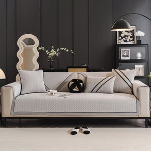 Herringbone Couch Protector for Pets, Non-Slip Washable Sectional Couch Covers