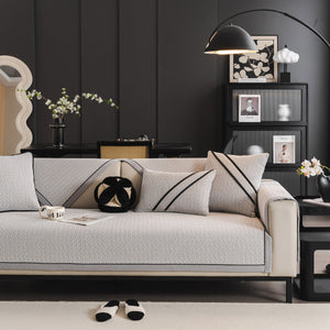 Herringbone Couch Protector for Pets, Non-Slip Washable Sectional Couch Covers