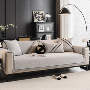 Herringbone Couch Protector for Pets, Non-Slip Washable Sectional Couch Covers