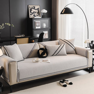 Herringbone Couch Protector for Pets, Non-Slip Washable Sectional Couch Covers