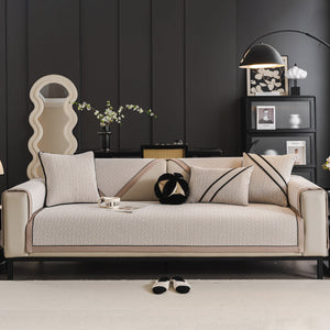 Herringbone Couch Protector for Pets, Non-Slip Washable Sectional Couch Covers