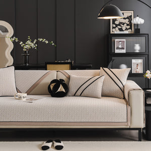 Herringbone Couch Protector for Pets, Non-Slip Washable Sectional Couch Covers