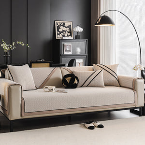 Herringbone Couch Protector for Pets, Non-Slip Washable Sectional Couch Covers