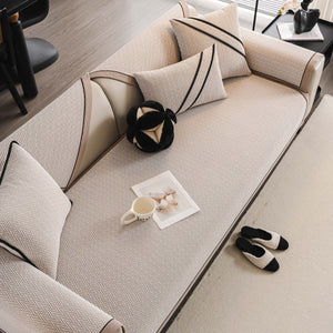Herringbone Couch Protector for Pets, Non-Slip Washable Sectional Couch Covers