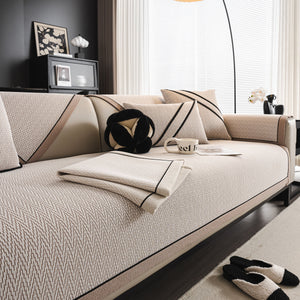 Herringbone Couch Protector for Pets, Non-Slip Washable Sectional Couch Covers