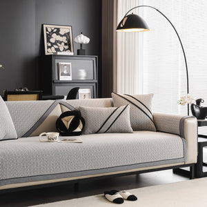 Herringbone Couch Protector for Pets, Non-Slip Washable Sectional Couch Covers