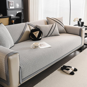 Herringbone Couch Protector for Pets, Non-Slip Washable Sectional Couch Covers