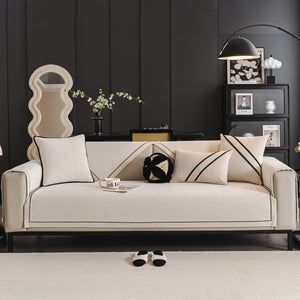 Herringbone Couch Protector for Pets, Non-Slip Washable Sectional Couch Covers