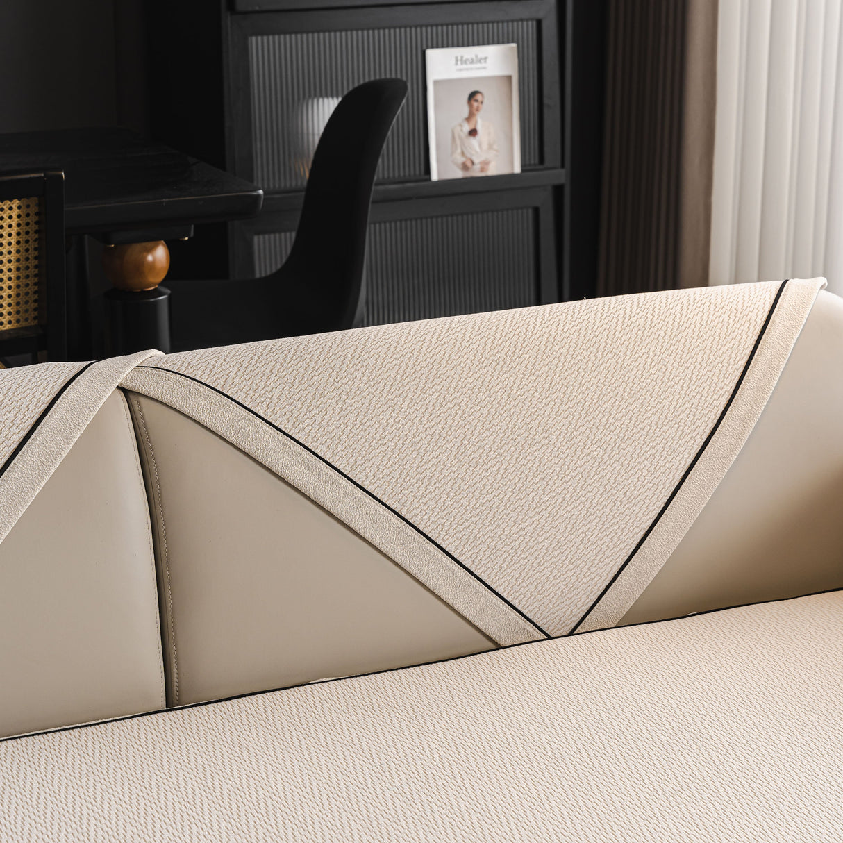 Herringbone Couch Protector for Pets, Non-Slip Washable Sectional Couch Covers