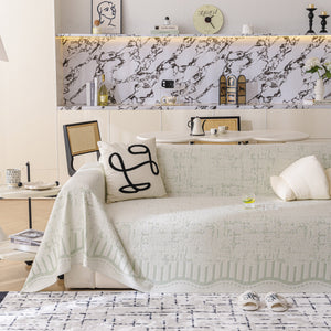 Modern Light Luxury Silky Smooth Couch Throw Protector, Washable Furniture Protector