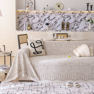 Modern Light Luxury Silky Smooth Couch Throw Protector, Washable Furniture Protector