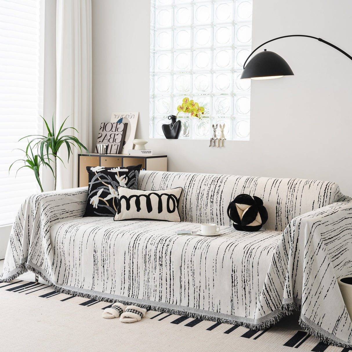 Slip Covers for Sofas, Sofa Throw Cover Soft Chenille Sofa Bed Cover, L Shaped Sectional Couch Covers