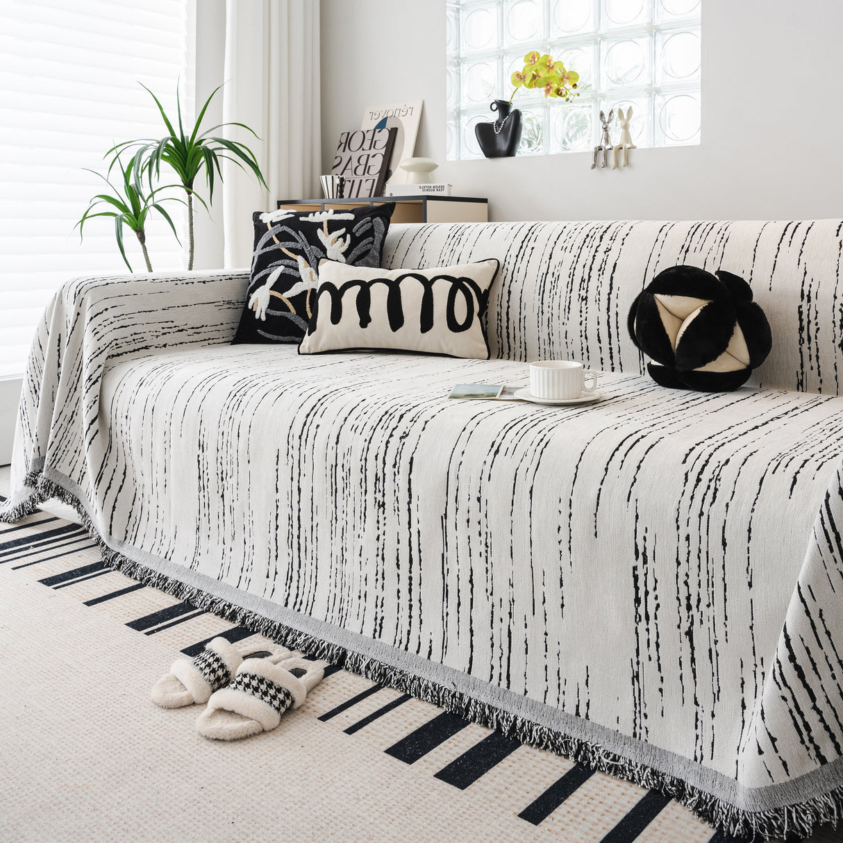 Slip Covers for Sofas, Sofa Throw Cover Soft Chenille Sofa Bed Cover, L Shaped Sectional Couch Covers