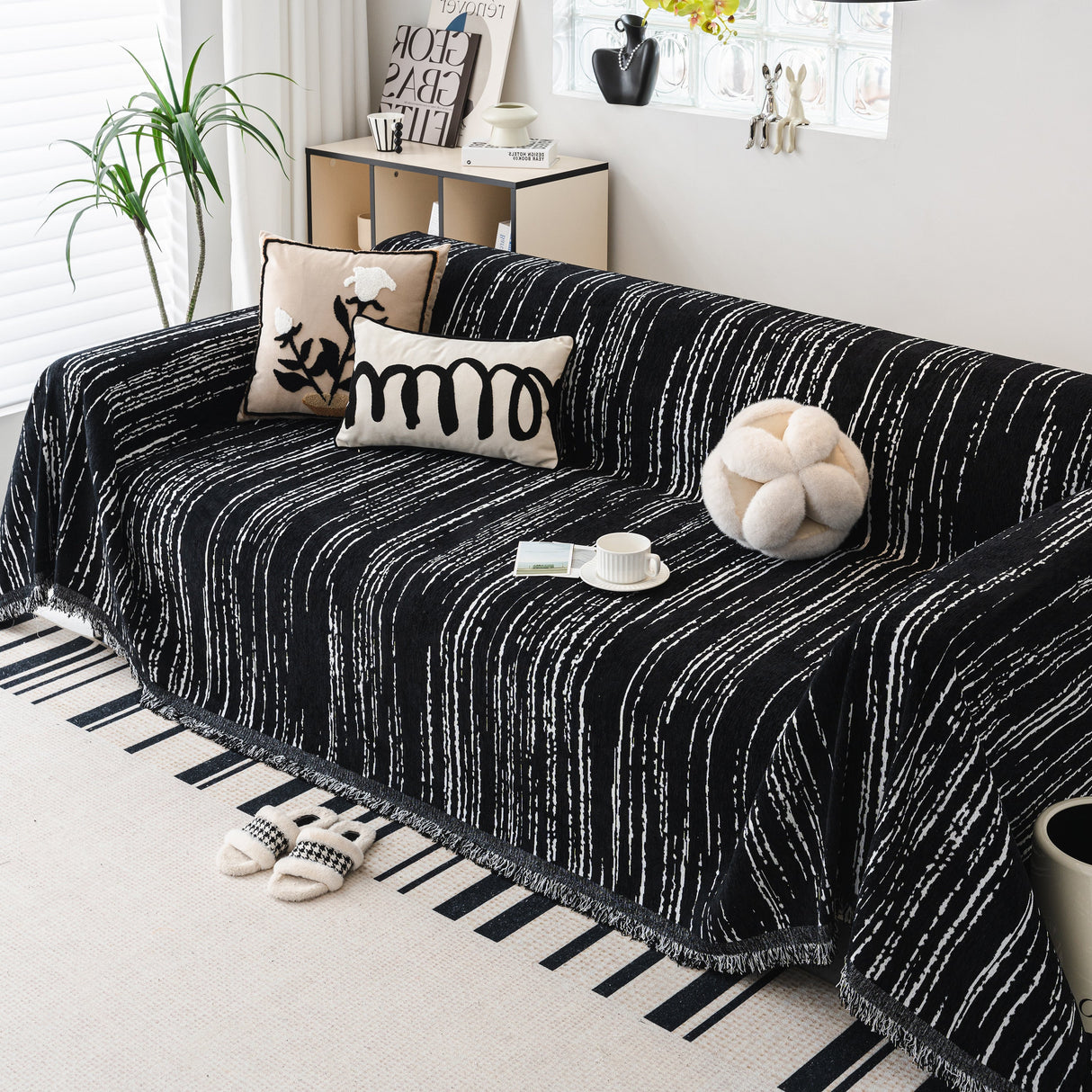 Slip Covers for Sofas, Sofa Throw Cover Soft Chenille Sofa Bed Cover, L Shaped Sectional Couch Covers