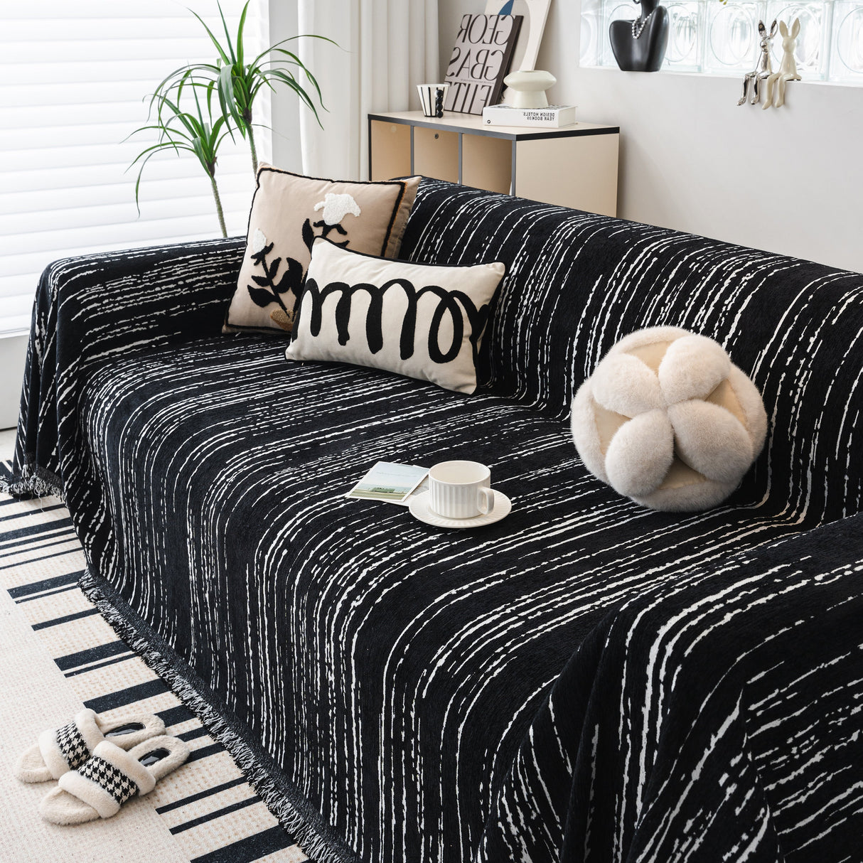 Slip Covers for Sofas, Sofa Throw Cover Soft Chenille Sofa Bed Cover, L Shaped Sectional Couch Covers