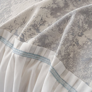 French Chic Style Ruffle Rose Cover Throw for Sofas, Decorative Sectional Covers