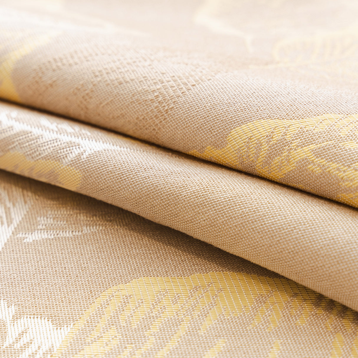 Leaf Jacquard Sofa Cover with Ruffle Skirt – Non-Slip Couch Protector with Sheer Hem