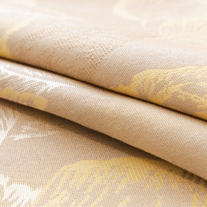 Leaf Jacquard Sofa Cover with Ruffle Skirt – Non-Slip Couch Protector with Sheer Hem