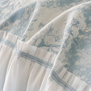 French Chic Style Ruffle Rose Cover Throw for Sofas, Decorative Sectional Covers