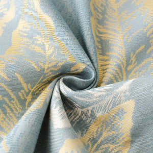 Leaf Jacquard Sofa Cover with Ruffle Skirt – Non-Slip Couch Protector with Sheer Hem