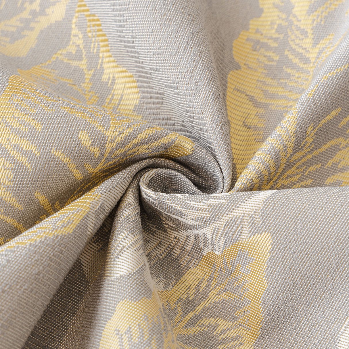 Leaf Jacquard Sofa Cover with Ruffle Skirt – Non-Slip Couch Protector with Sheer Hem