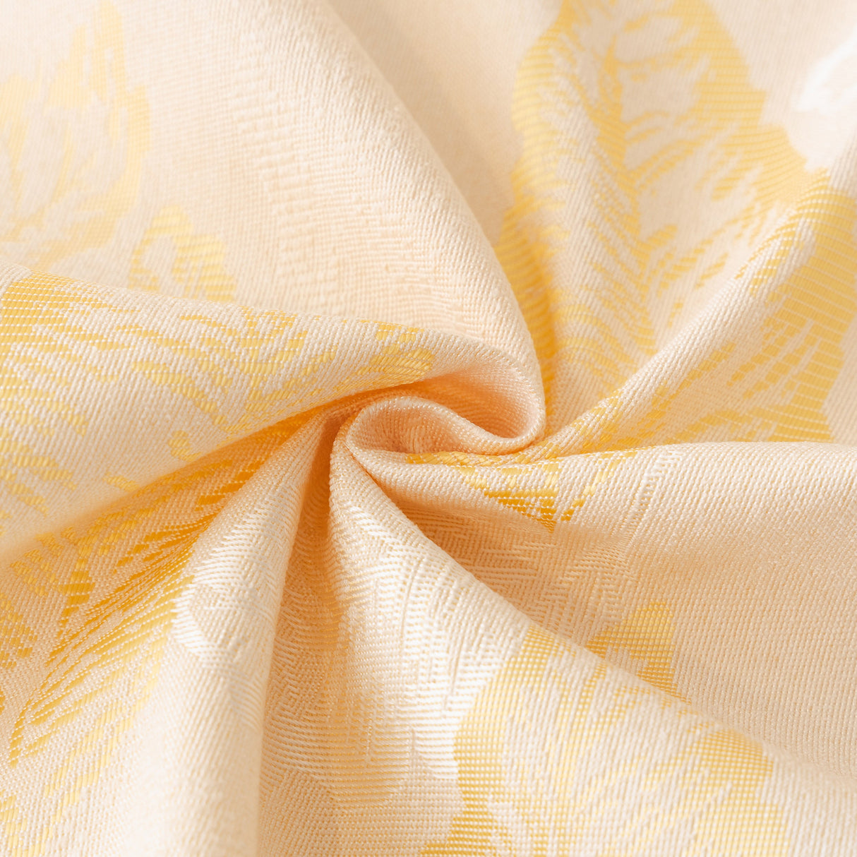 Leaf Jacquard Sofa Cover with Ruffle Skirt – Non-Slip Couch Protector with Sheer Hem